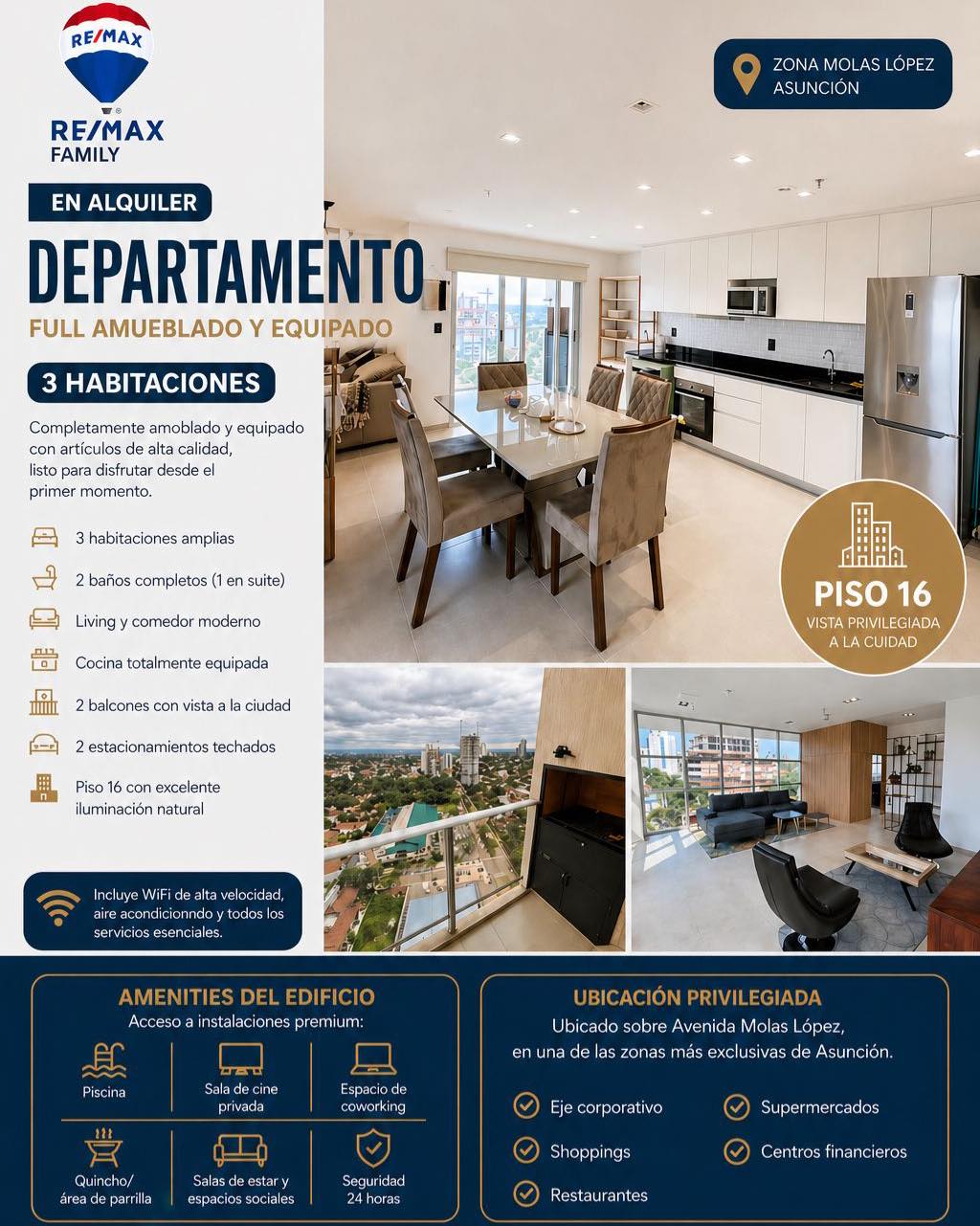✨ Alquiler – Molas Tower ✨ Departamento amoblado y equipado. - 1
