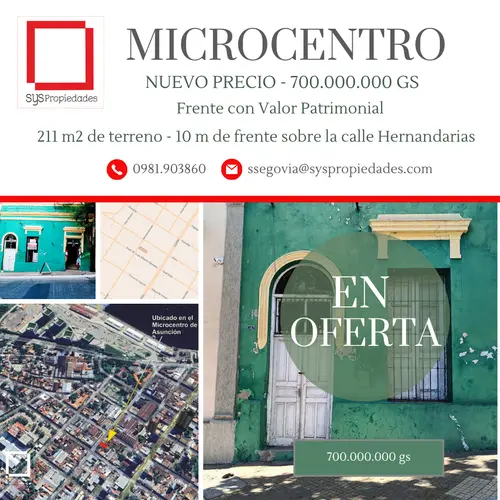 Microcentro 211 M2 - Hernandarias casi Oliva - 700mm - 1